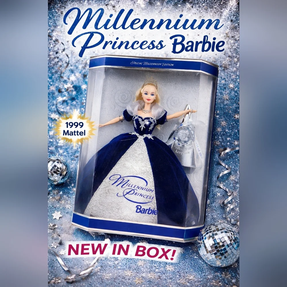Millennium Princess Barbie 2000 Special Edition NRFB Mattel 1999 Blue Gown